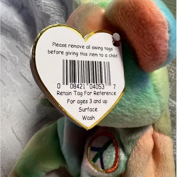 Rare TY Peace Beanie Baby Bear - 1996. Collectors item! - Picture 4 of 6